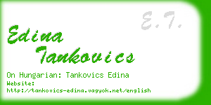 edina tankovics business card